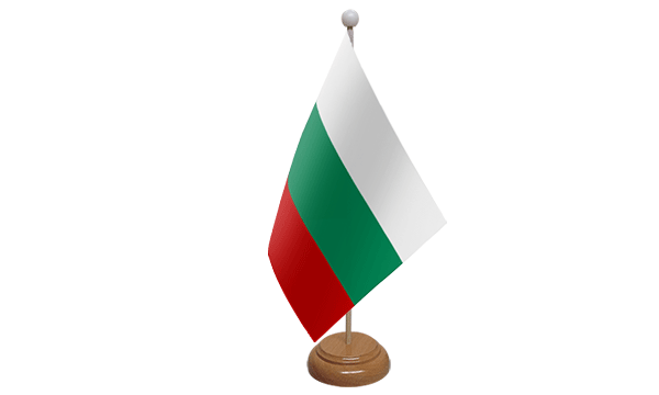 Bulgaria Small Flag with Wooden Stand